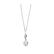 Freshwater Pearl Twist Pendant / Chain